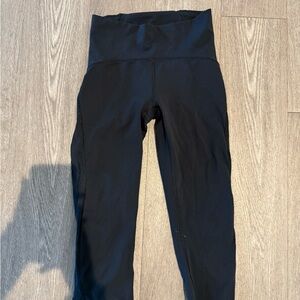 lululemon athletica Black Leggings with High Waistband and Full Length Design